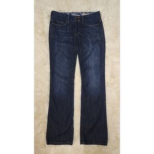 Gap Low-Rise Boot Cut Denim Blue Jeans Womens 27 Regular Dark Wash (27x34) Pant